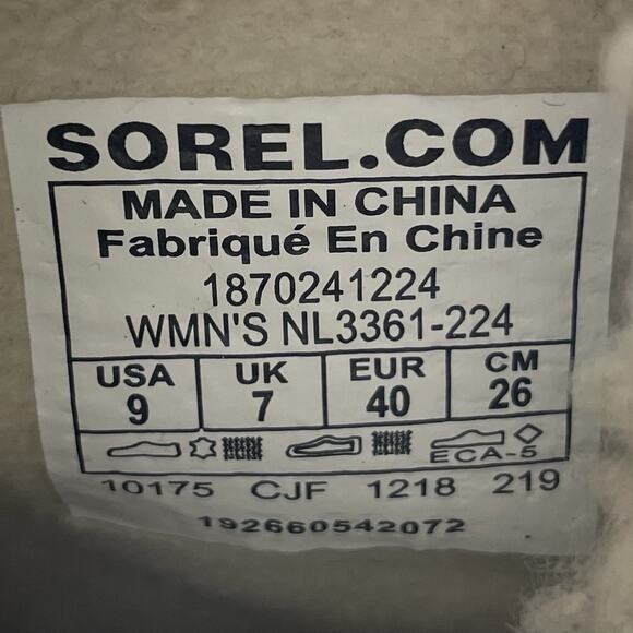 Sorel Joan of Arcric Wedge II Cozy Boots Womens Size 9 Tan Suede Lace Up Booties - Picture 8 of 11